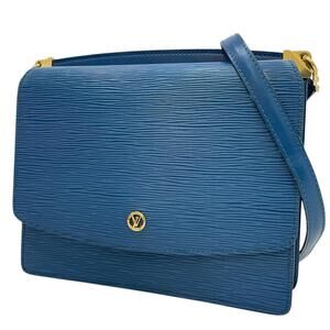 Louis Vuitton Grenelle Epi Shoulder Bag Blue